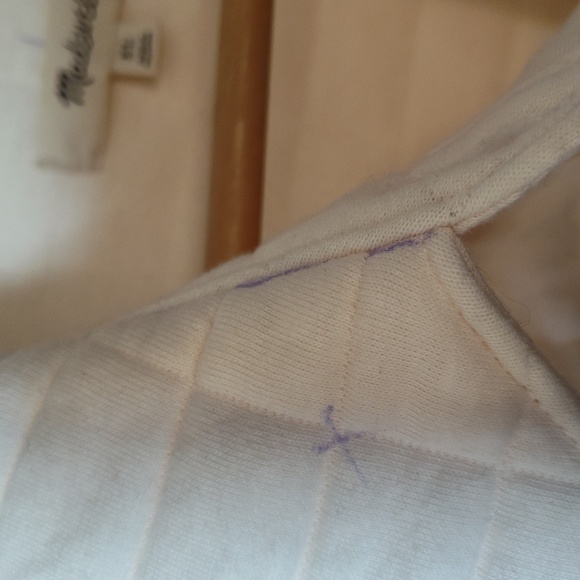 Madewell Quilted Shacket in Antique Cream NWOT - Picture 3 of 9